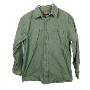 Jesse James Dark Green Button Down Industrial Work Shirt Medium